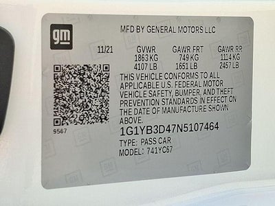 2022 Chevrolet Corvette Stingray 2LT