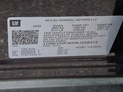 2021 Chevrolet Traverse LT Cloth